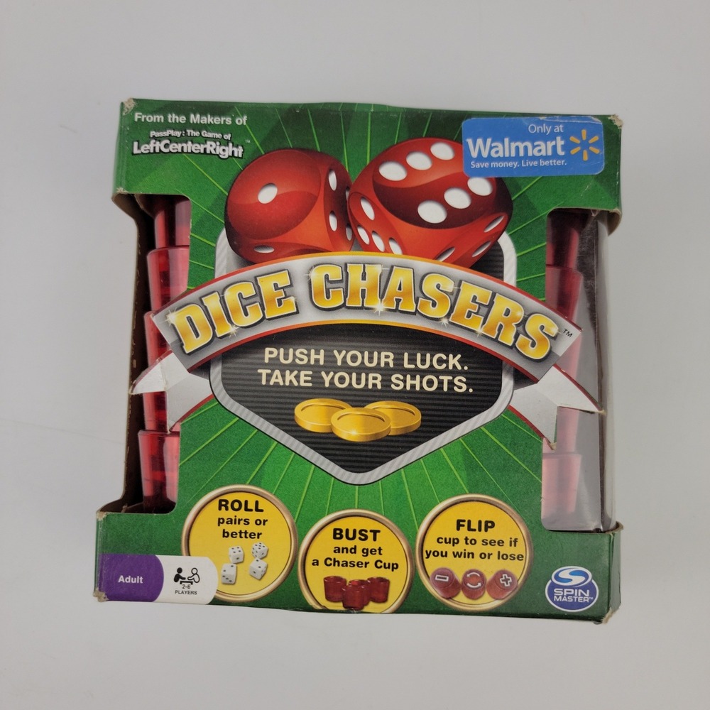 Spin Master Dice Chasers Adult Party Game 2-6 Players Push Your Luck Dice Game